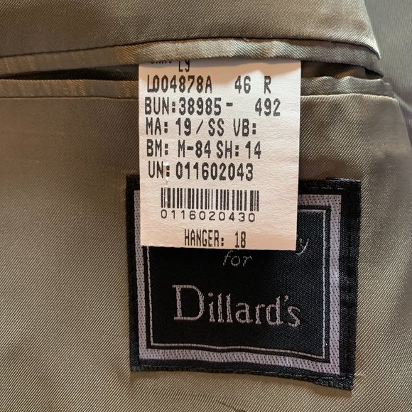 RALPH LAUREN | Mens Dillards Wool Blend Herringbone Blazer Tan Size 46R - Picture 4 of 7